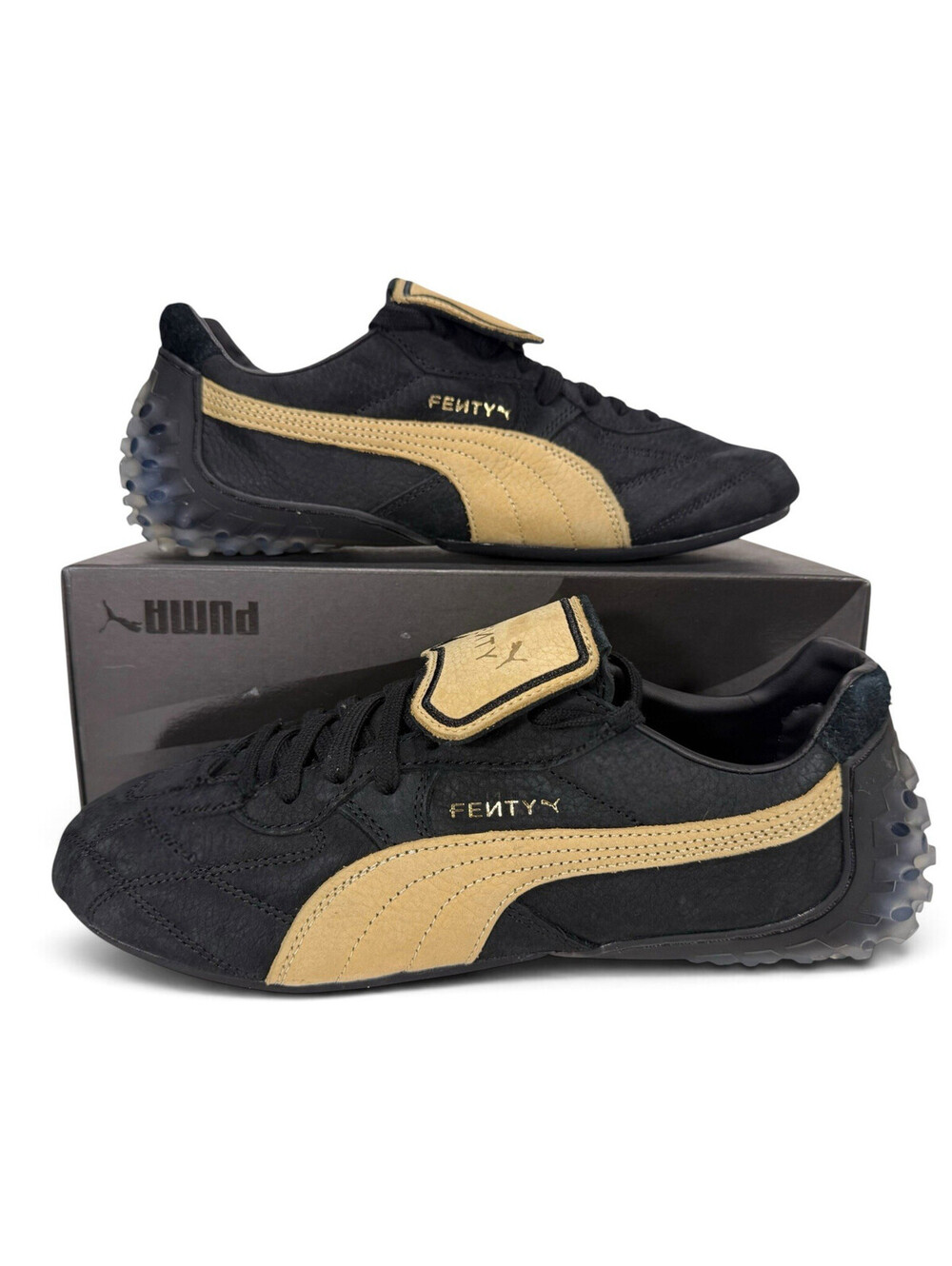 FENTY x PUMA Avanti LS Rihanna Sneakers 404779 01 BLACK Brown Women's Size 10